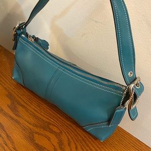 Coach Leather turquoise Handbag